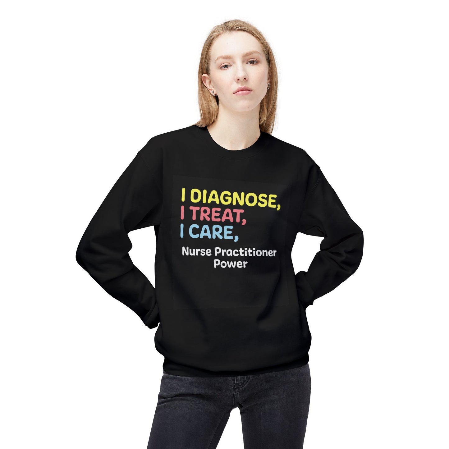 Nurse Practitioner: Unisex Midweight Softstyle Fleece Crewneck Sweatshirt