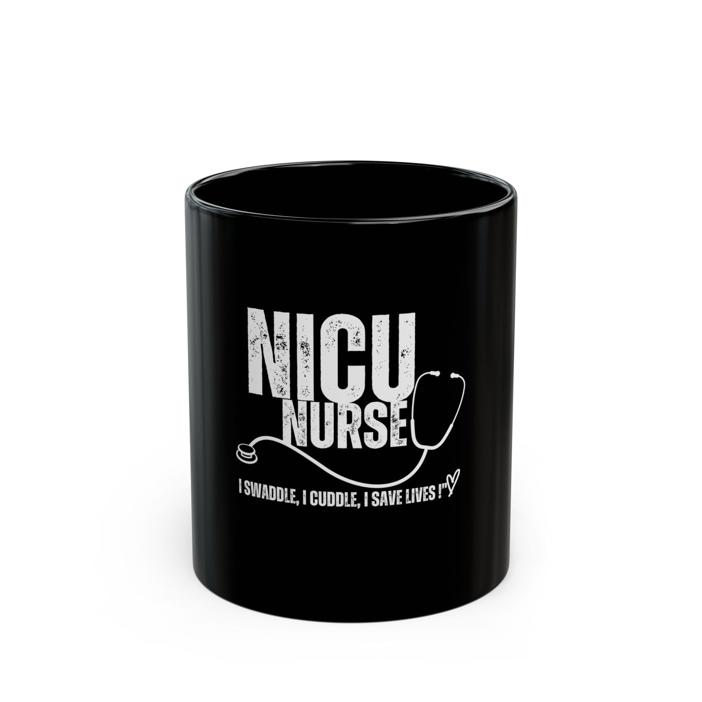 NICU Nurse Black Mug (11oz)