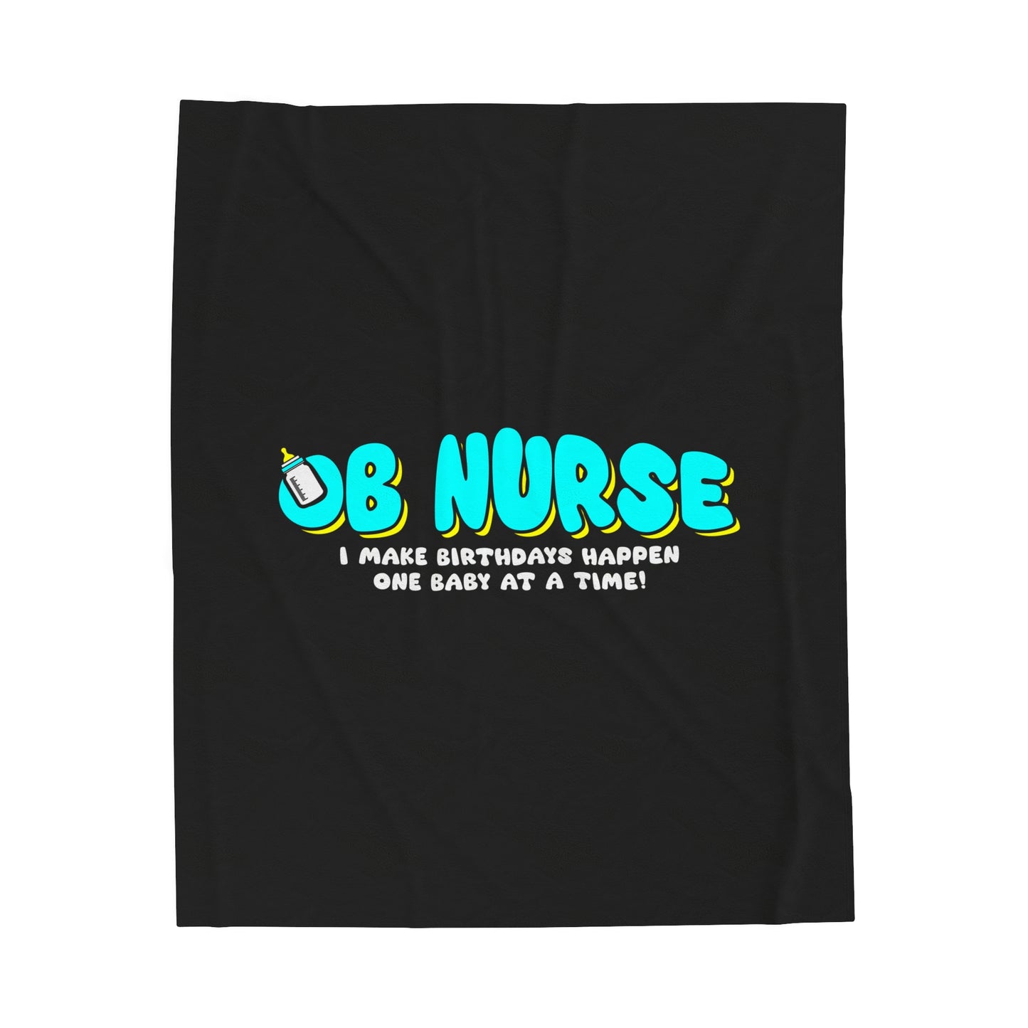 OB Nurse Velveteen Plush Blanket