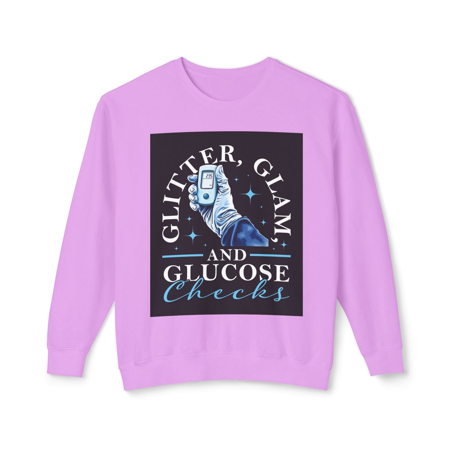 Nurse Glucose Checks Unisex Lightweight Crewneck Sweatshirt