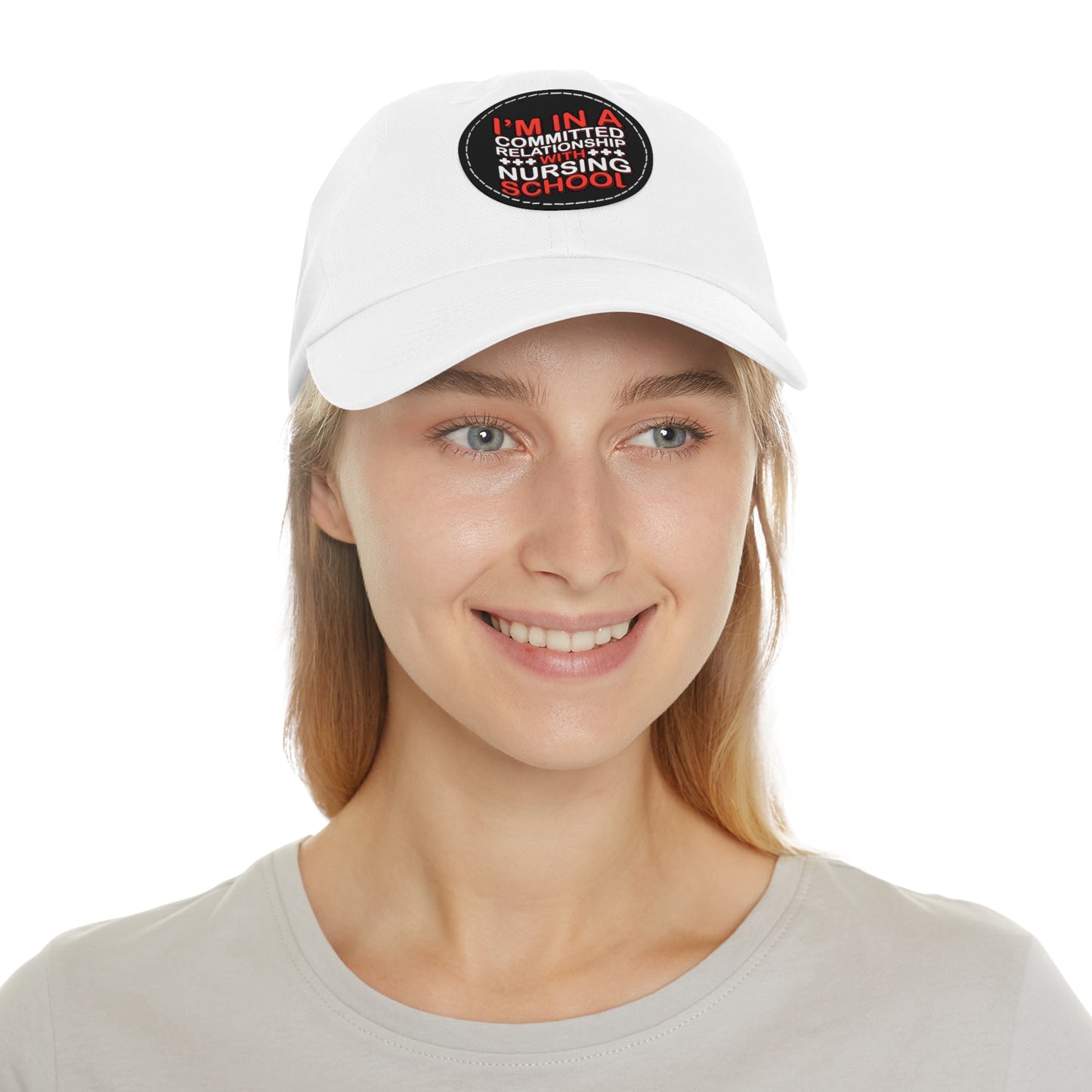 Future Nurse:  Hat with Leather Patch (Round)