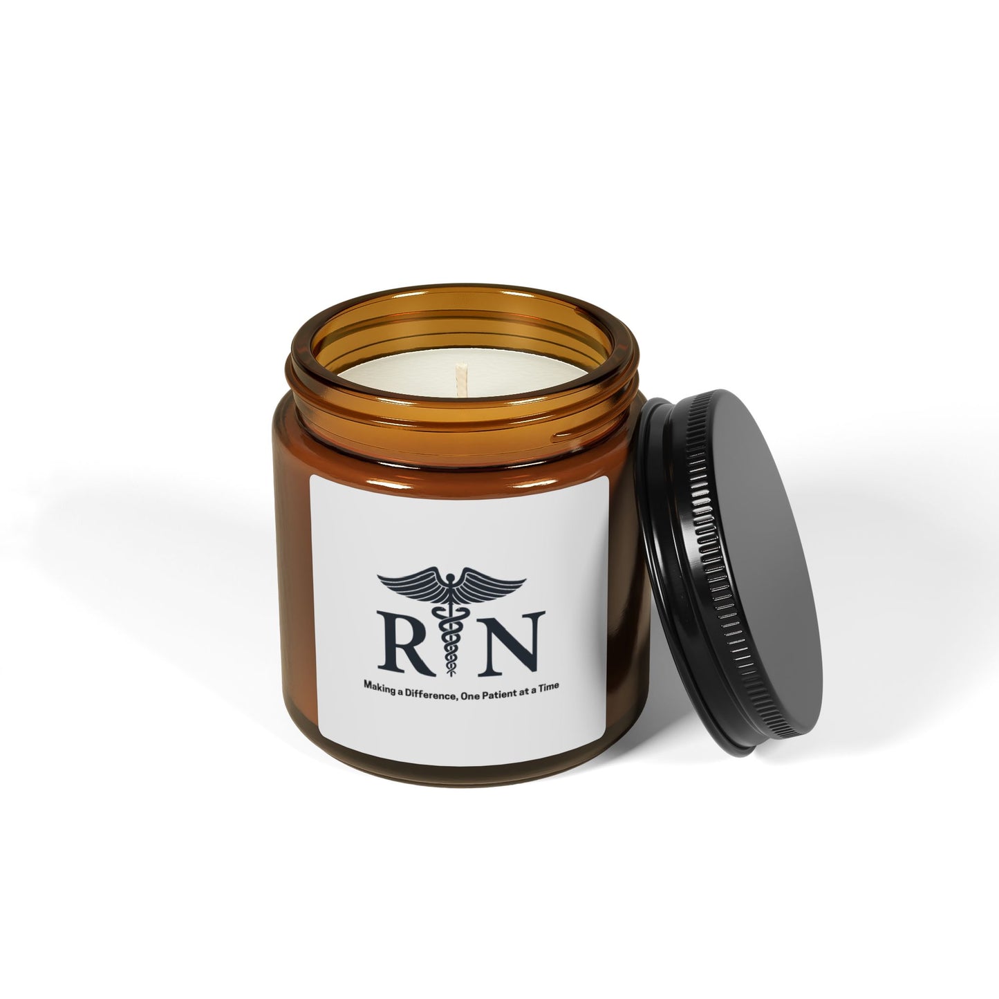 RN-Scented Soy Candle (Multi-Size, Amber Jar)