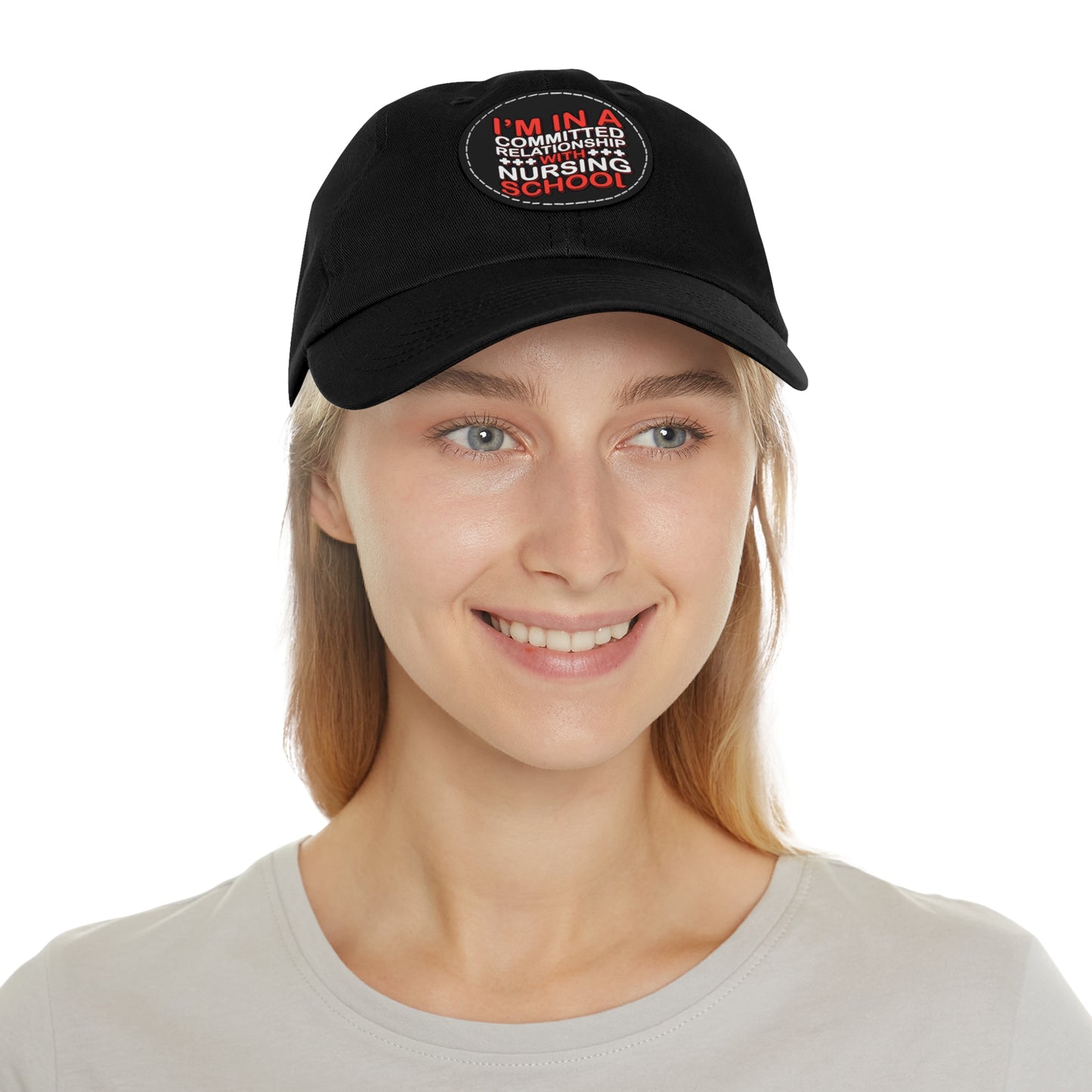 Future Nurse:  Hat with Leather Patch (Round)