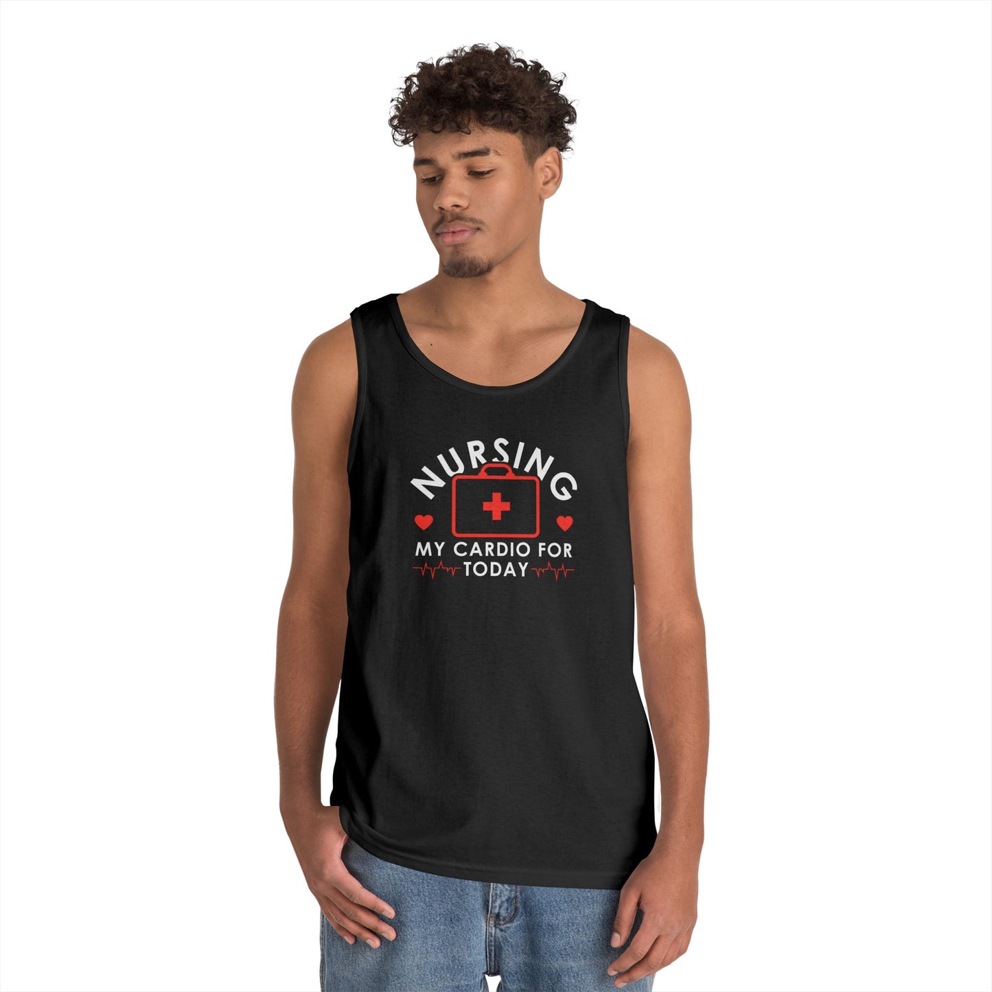 Nurse Cardio: Unisex Heavy Cotton Tank Top