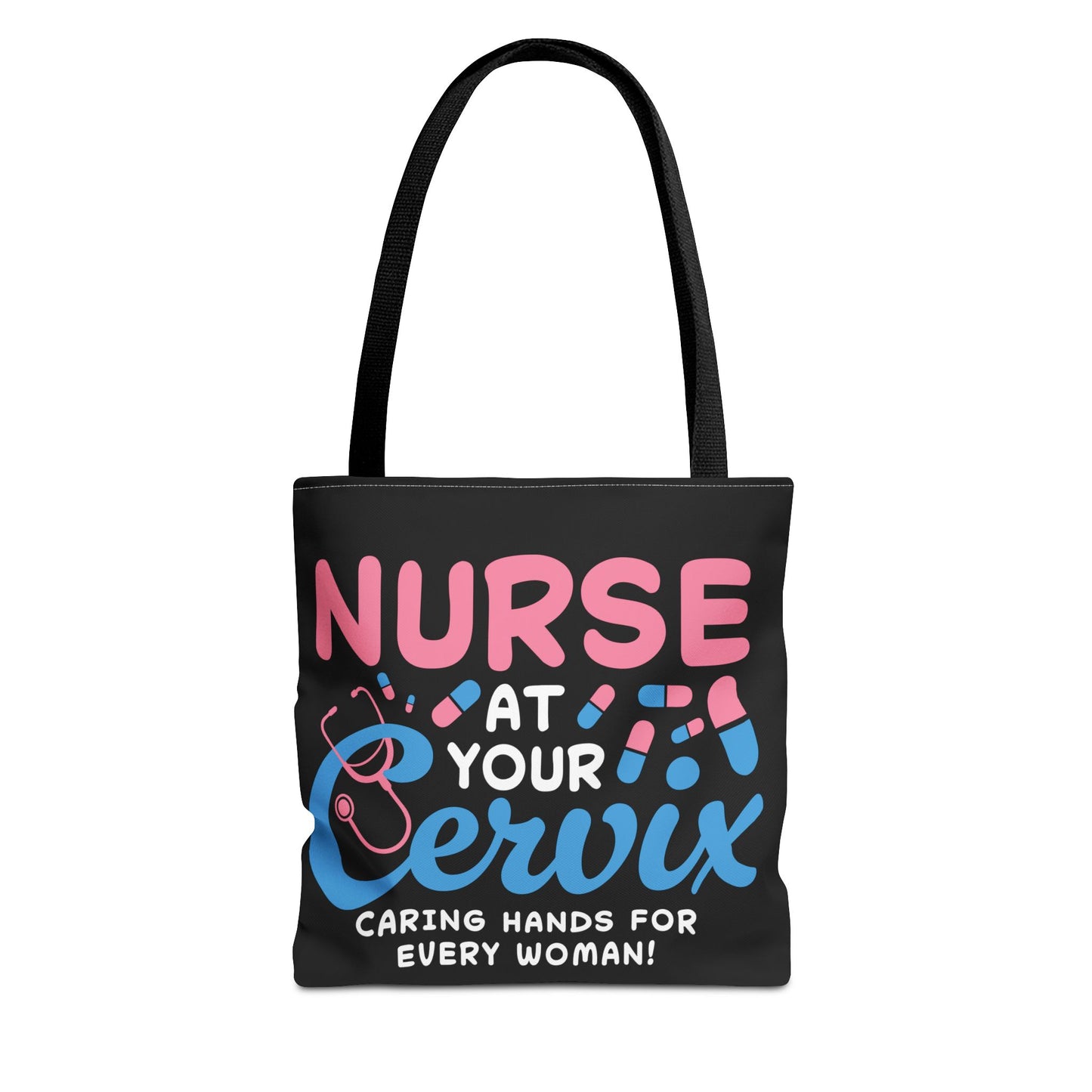 Nurse at Cervix Tote Bag (AOP)