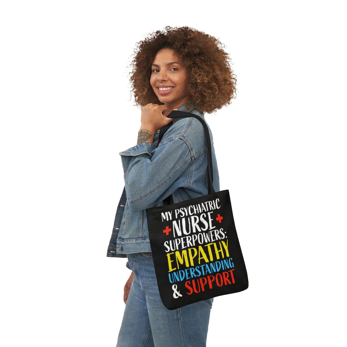 Nurse Psychiatry: Canvas Tote Bag, 5-Color Straps