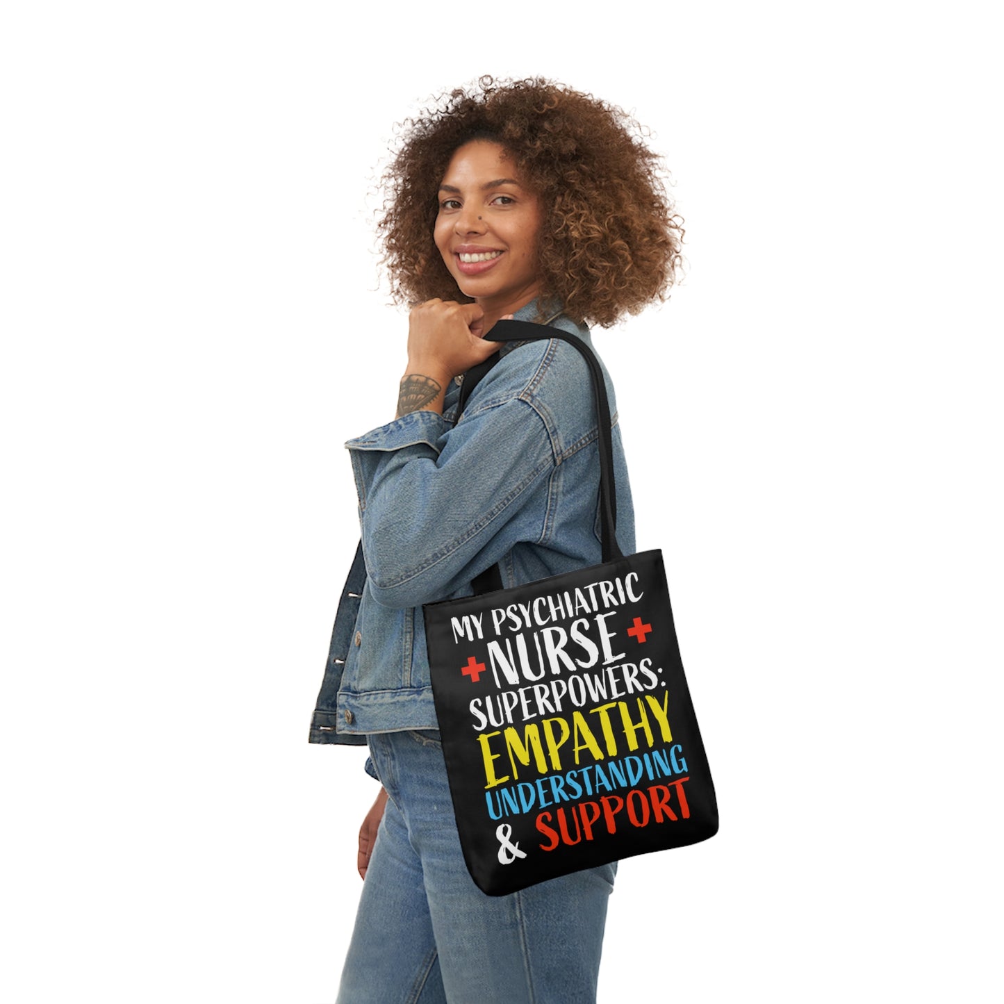 Nurse Psychiatry: Canvas Tote Bag, 5-Color Straps