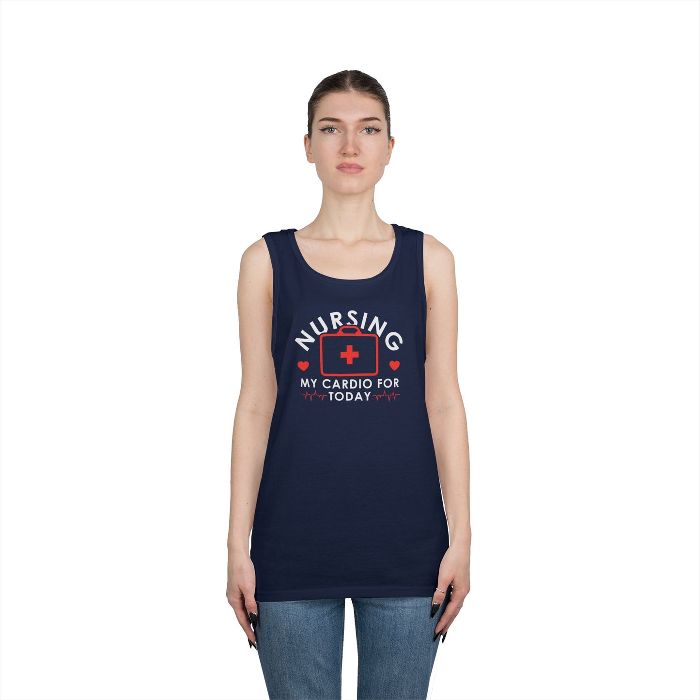 Nurse Cardio: Unisex Heavy Cotton Tank Top