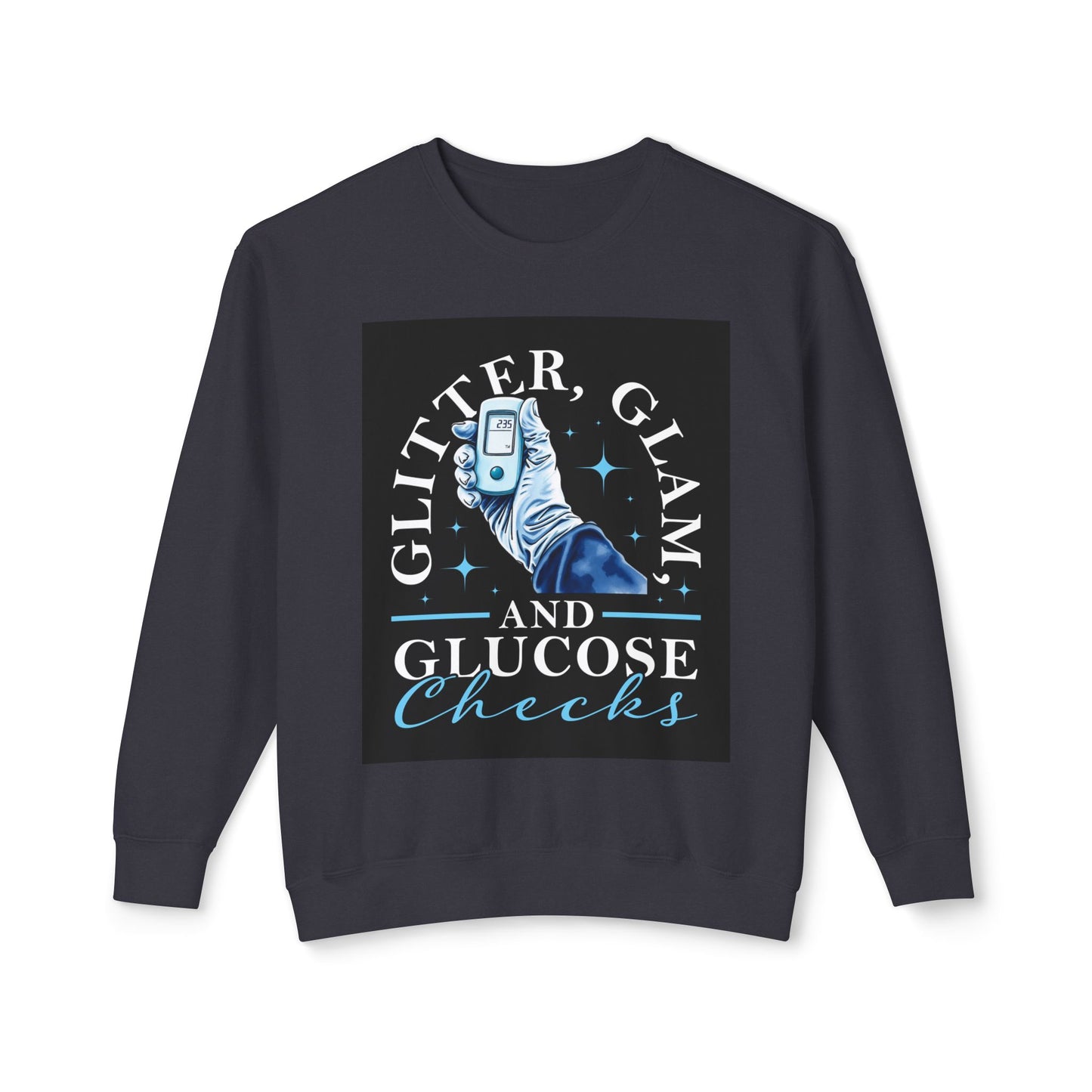 Nurse Glucose Checks Unisex Lightweight Crewneck Sweatshirt