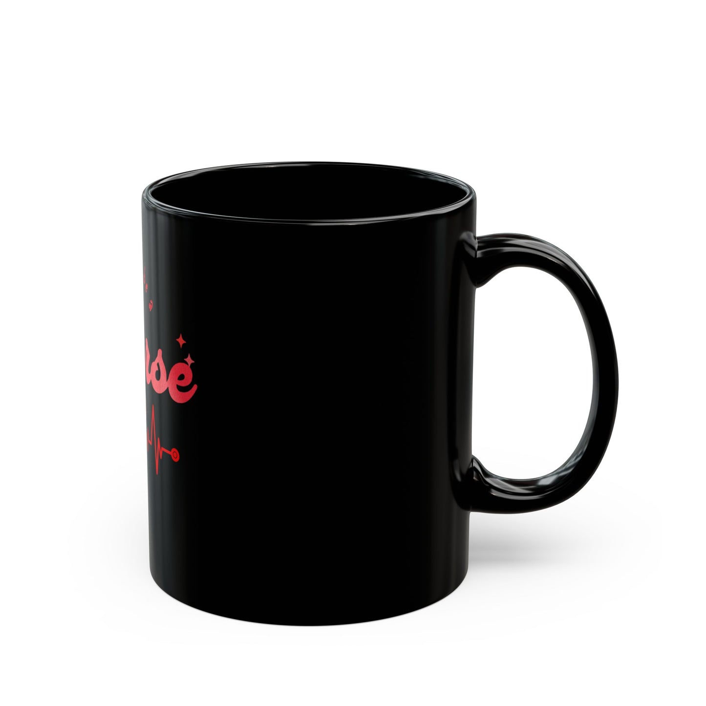 Proud Nurse Black Mug (11oz,)