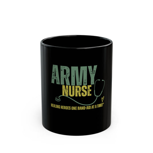 Army Nurse Black Mug (11oz, 15oz)