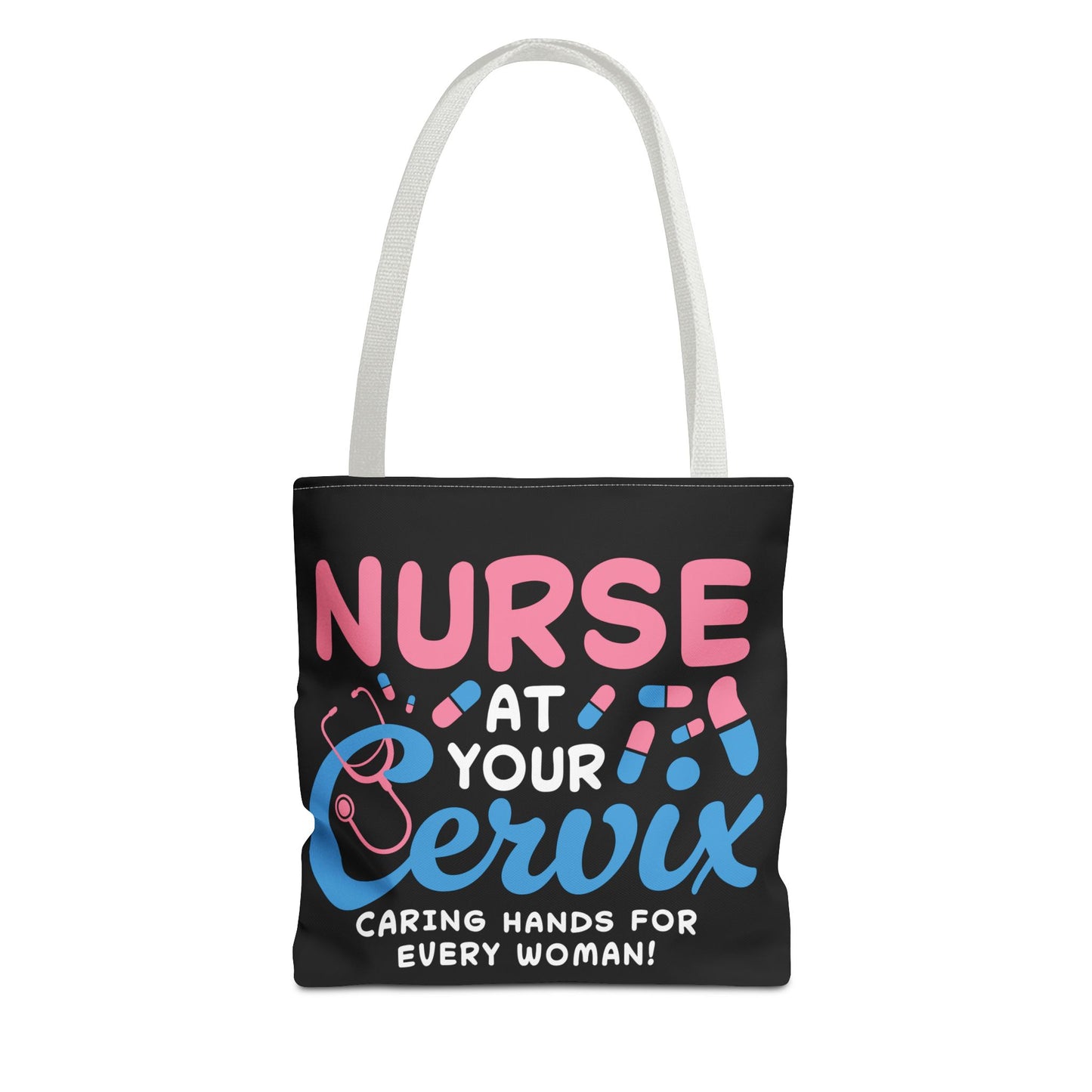 Nurse at Cervix Tote Bag (AOP)