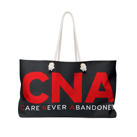 CNA Weekender Bag – "Care Never Abandoned" Travel Tote for CNAs