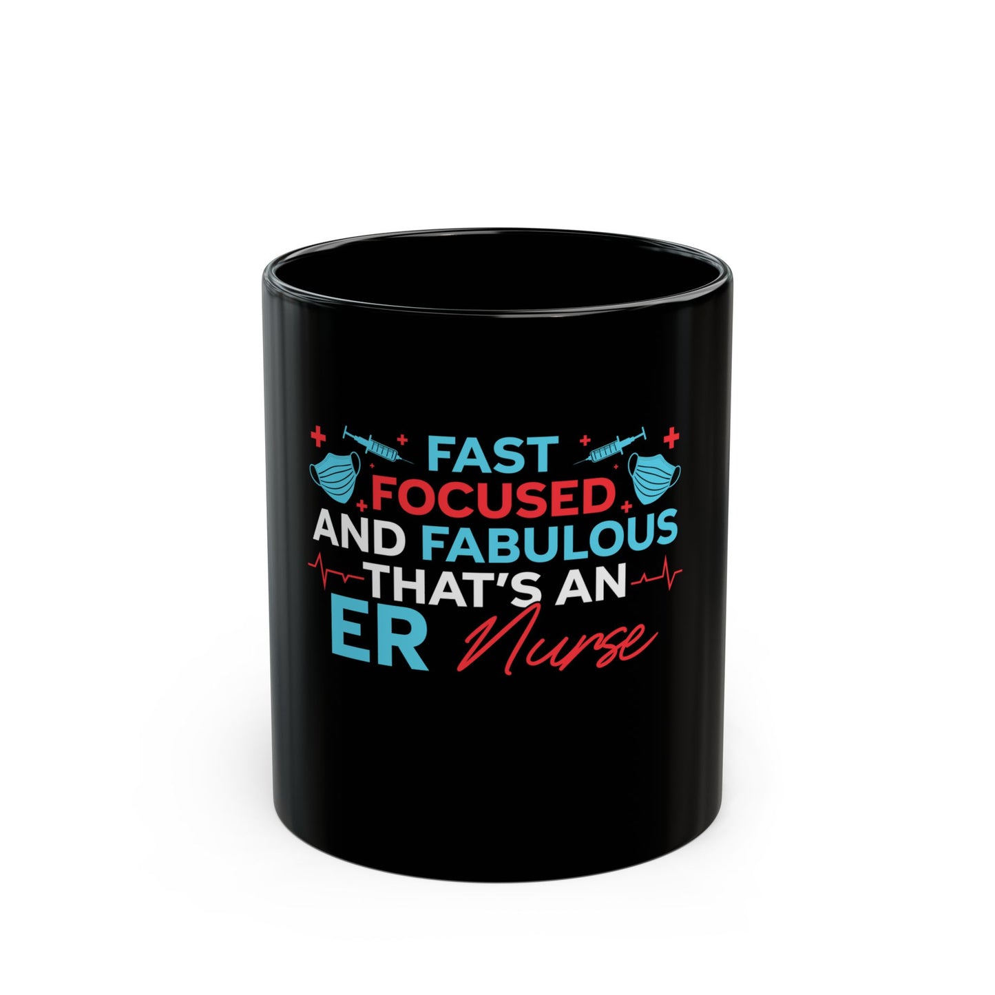 ER Nurse Black Mug (11oz, 15oz)