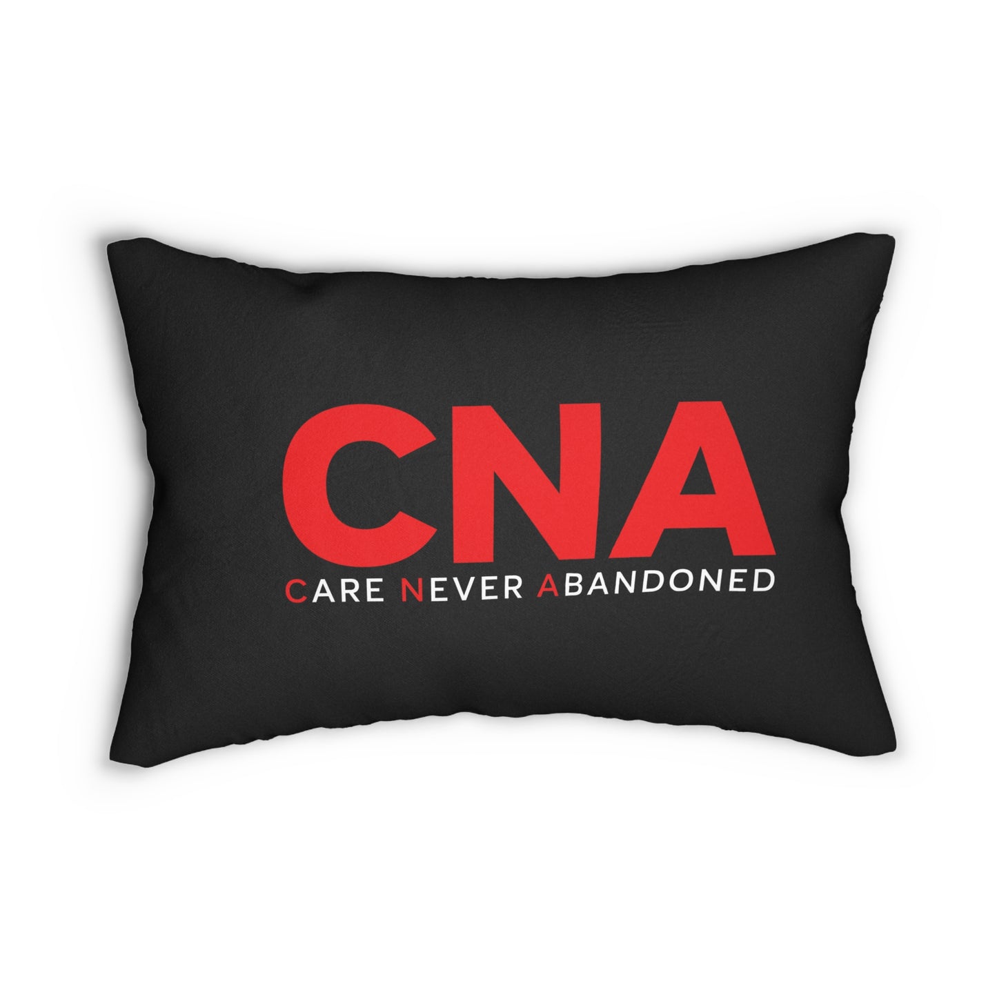CNA Lumbar Pillow — 'Care Never Abandoned' Support Cushion for Nurses & Caregivers