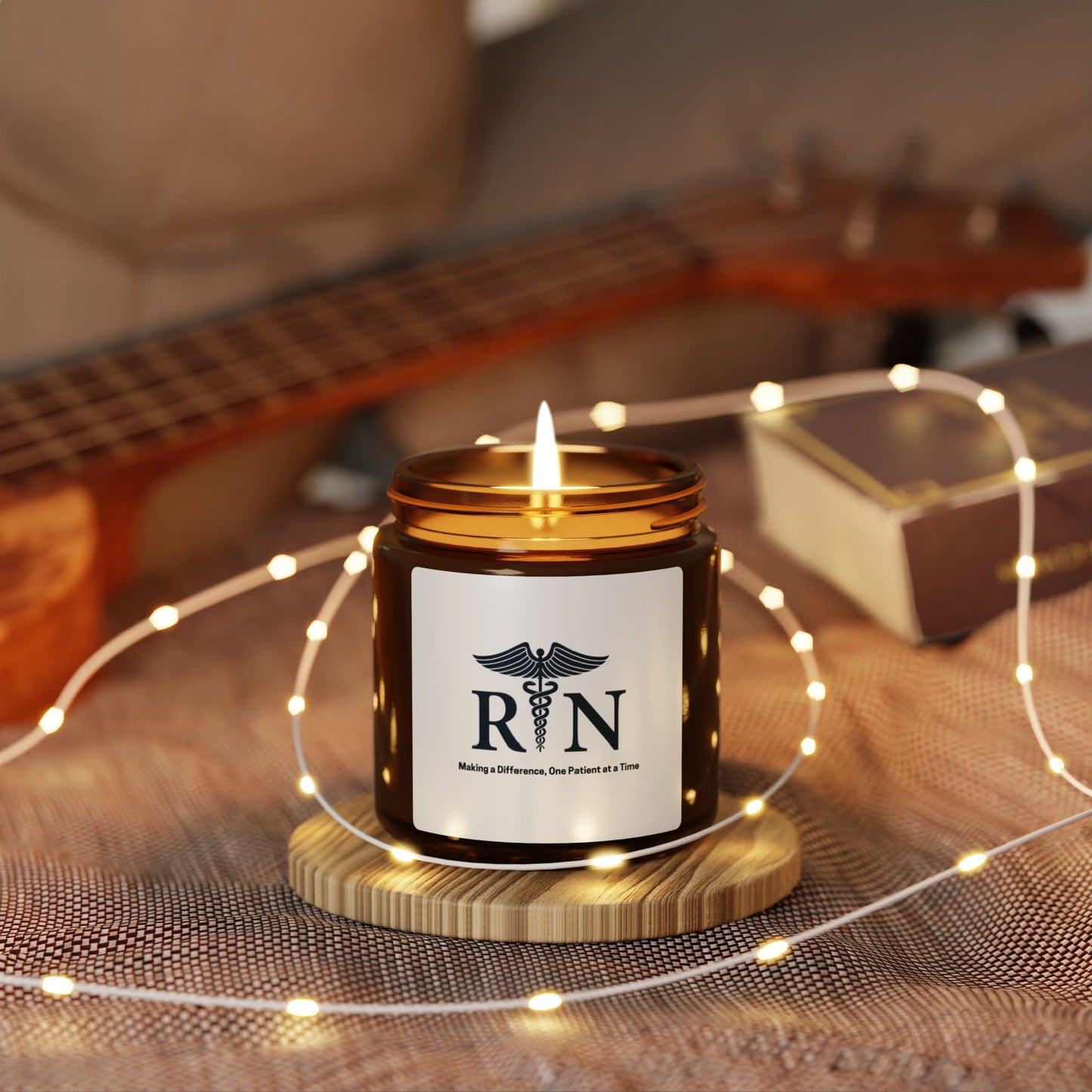 RN-Scented Soy Candle (Multi-Size, Amber Jar)