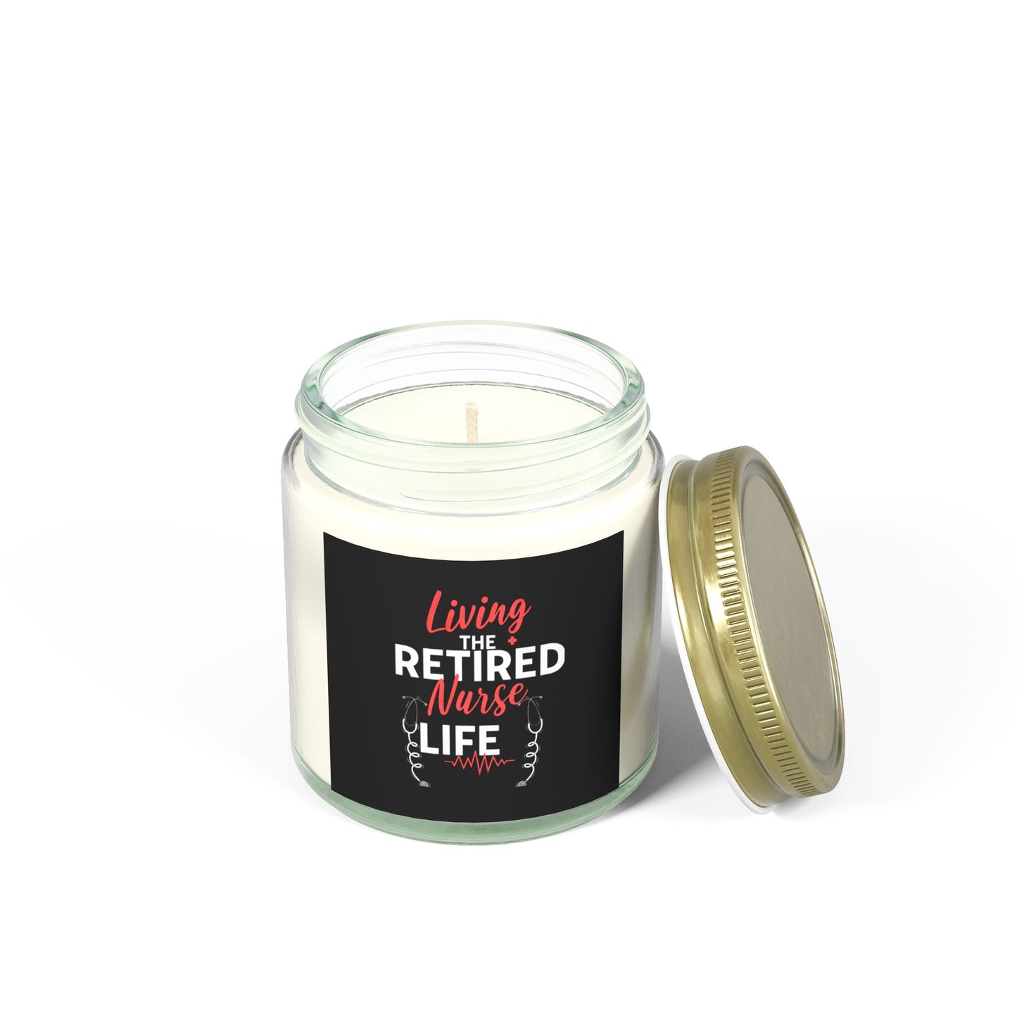 Retired Nurse Life Scented Candles, Coconut Apricot Wax (4oz, )