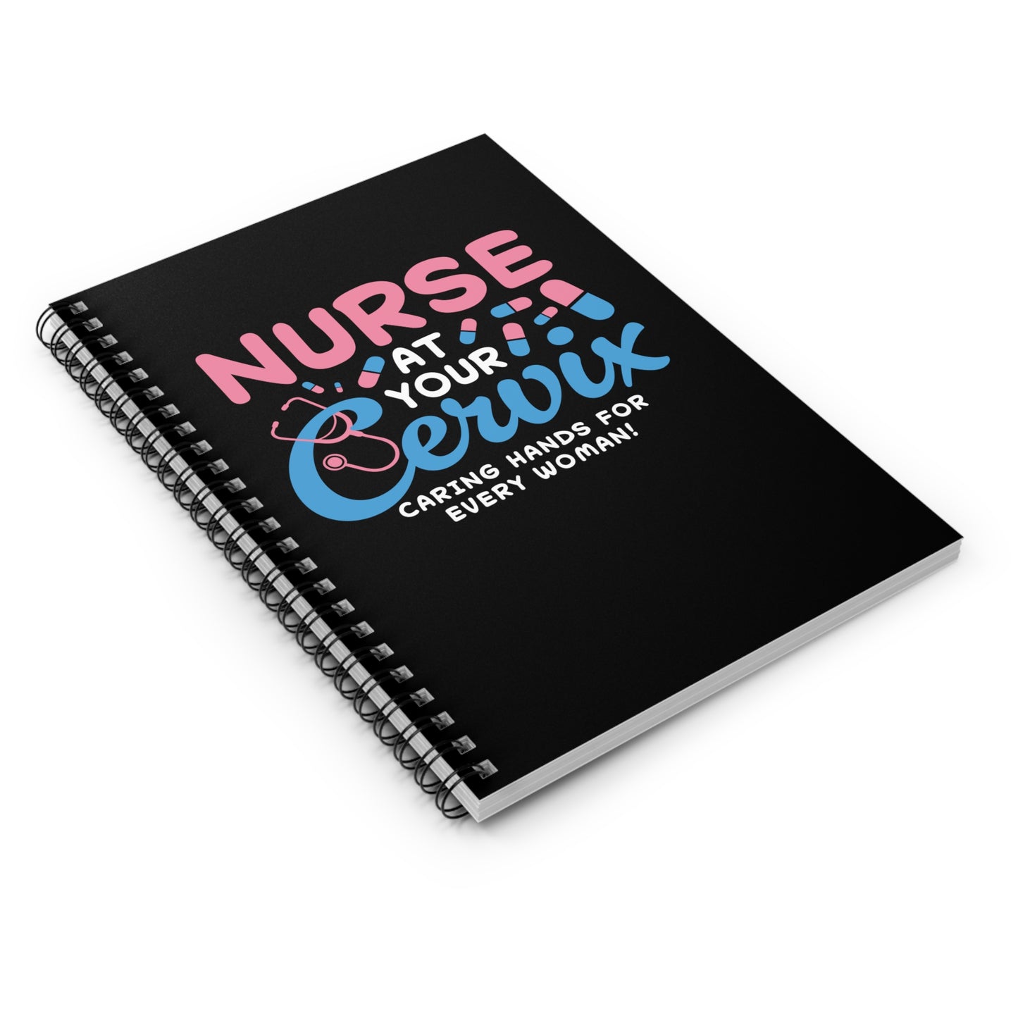 Nurse at Cervix Spiral Notebook - Ruled Line